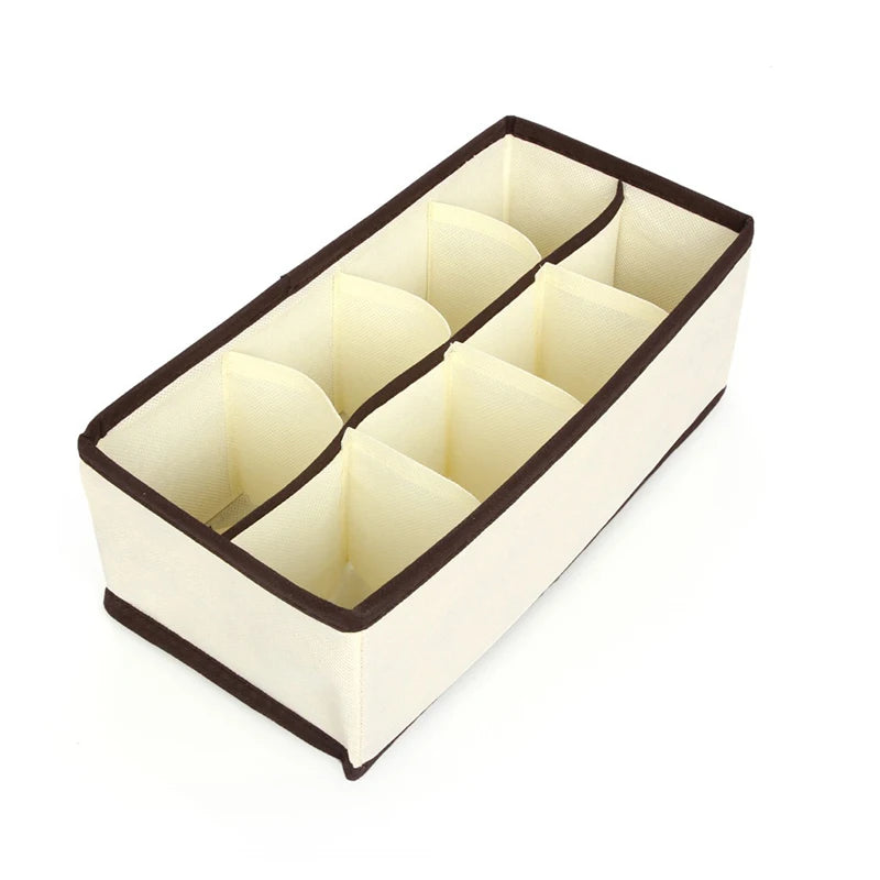 Foldable Underwear Drawer Organizer – Storage Box for Socks, Bras, Scarves & Ties