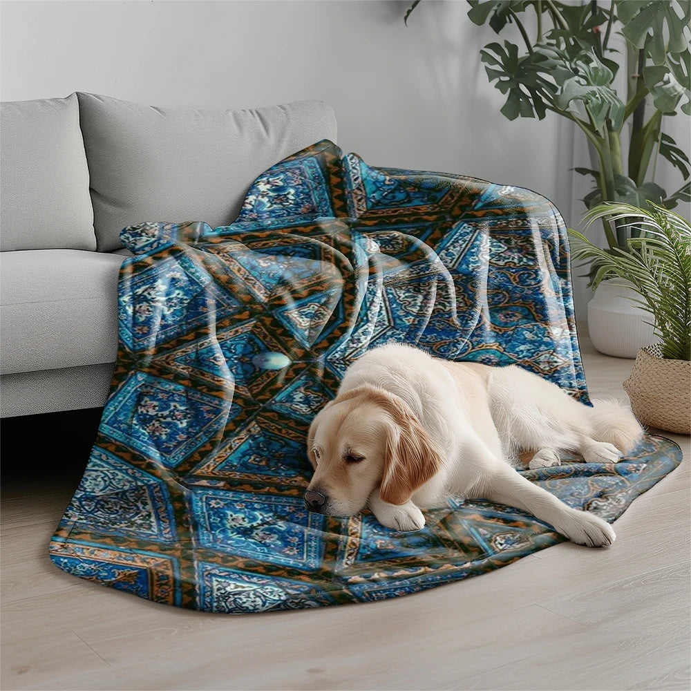 Exotic Pattern Microfiber Flannel Blanket – Soft & Cozy Throw