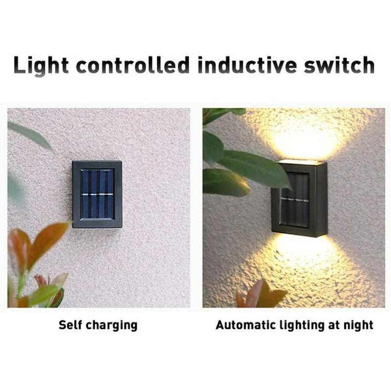 Solar Up & Down Wall Spot Lights – Outdoor Waterproof Decorative Garden Lamp