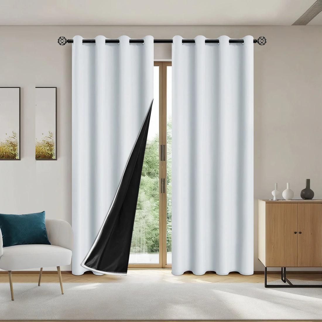 Solid Blackout Curtain with Grommets – Bedroom Privacy Drape (1pc)