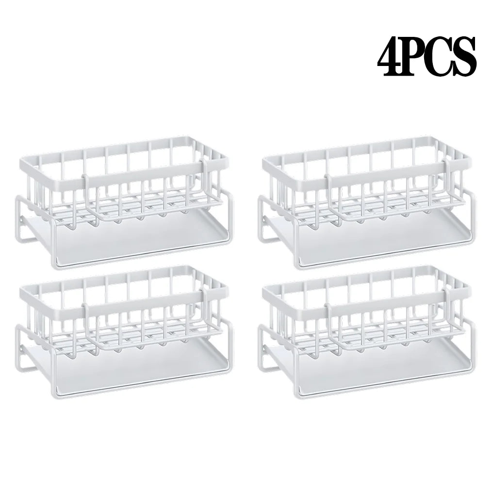 No-Punch Sink Rack – Kitchen Shelf & Drainage Storage Organizer
