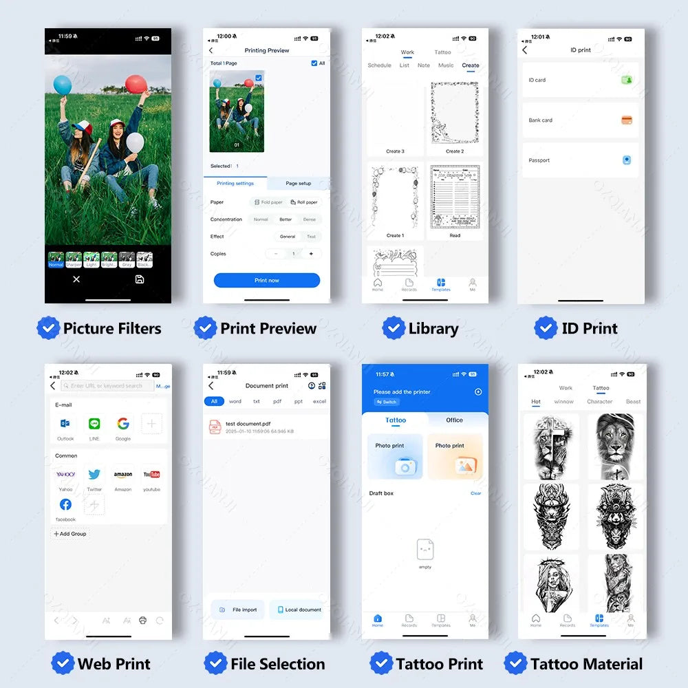 Portable A4 Thermal Bluetooth Printer – Photo & Document Printing Machine