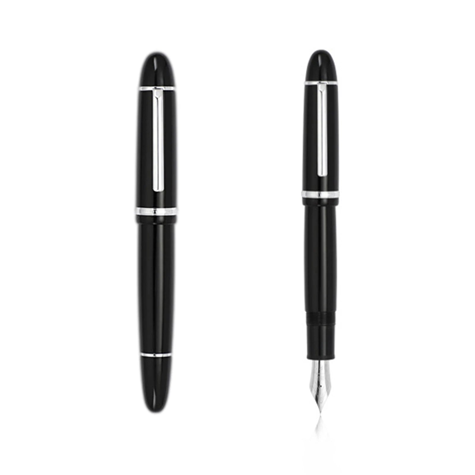 JinHao X159 Black Acrylic Fountain Pen – Fine Nib 0.5mm with Metal Clip