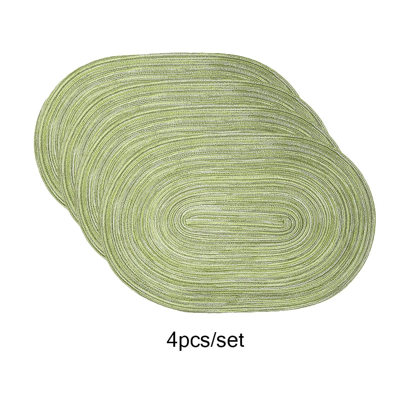 Set of 4 Washable Heat-Resistant Placemats – Non-Slip Dining Table Mats