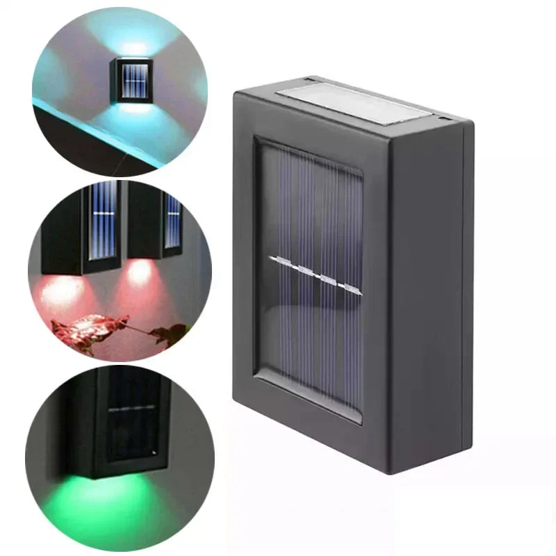 Solar Up & Down Wall Spot Lights – Outdoor Waterproof Decorative Garden Lamp