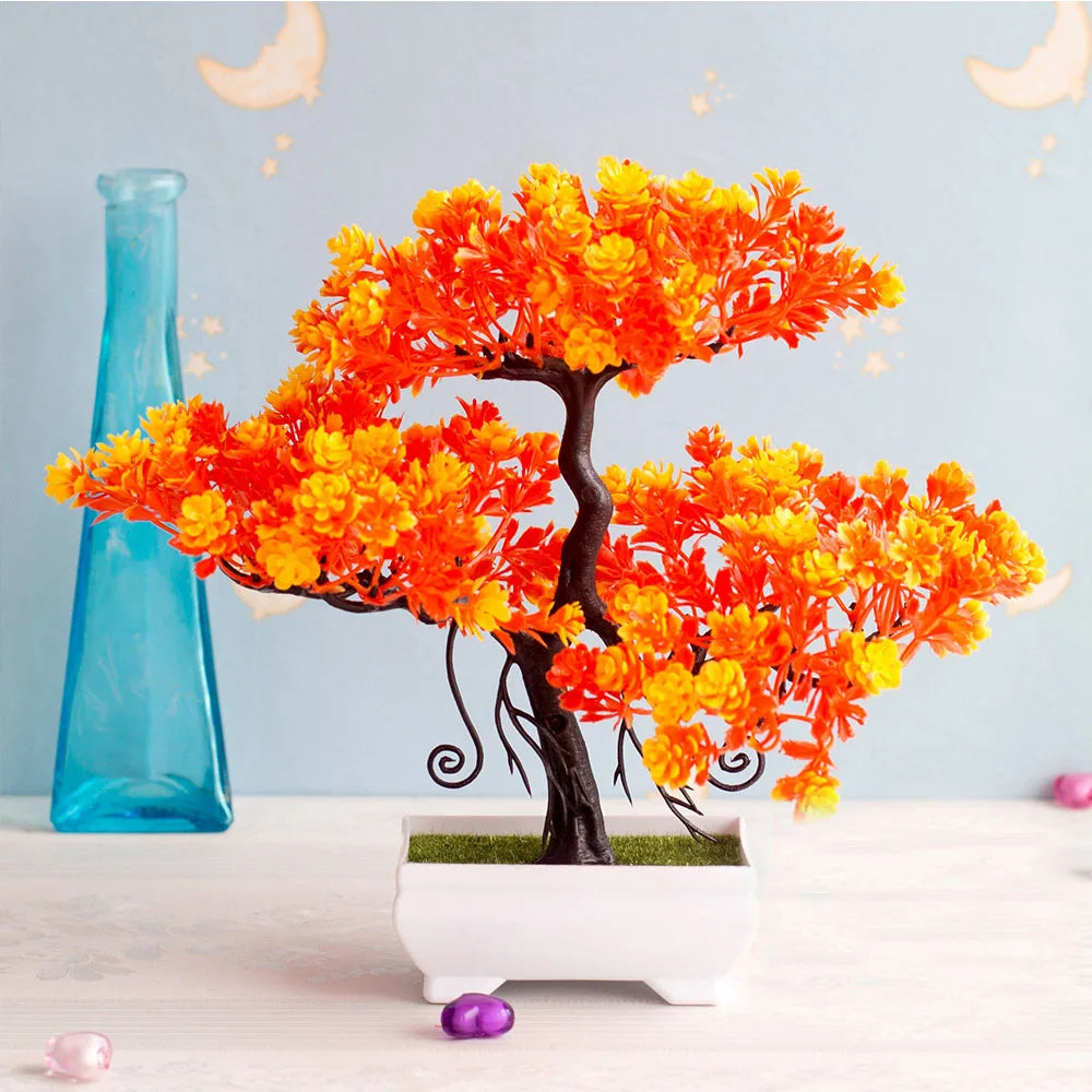 Artificial Potted Bonsai Tree – Small Fake Plant Home & Table Decor