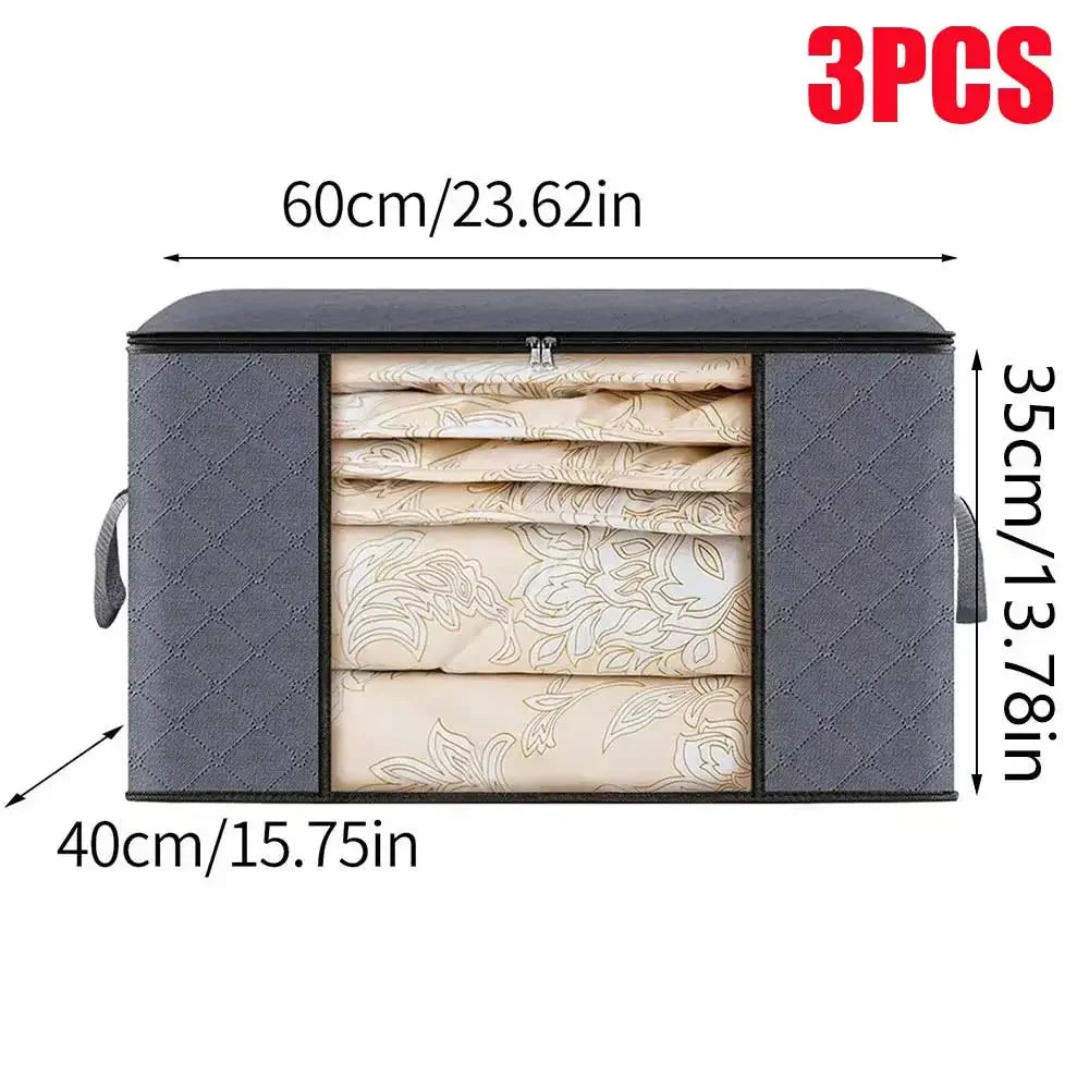 1/3 Pcs Large Capacity Foldable Clothes Storage Bags