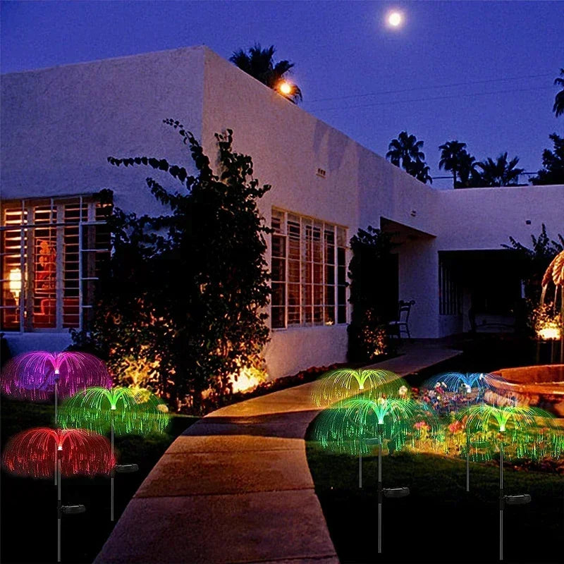 Solar Fiber Optic Jellyfish Lights – Waterproof Outdoor Garden Decor