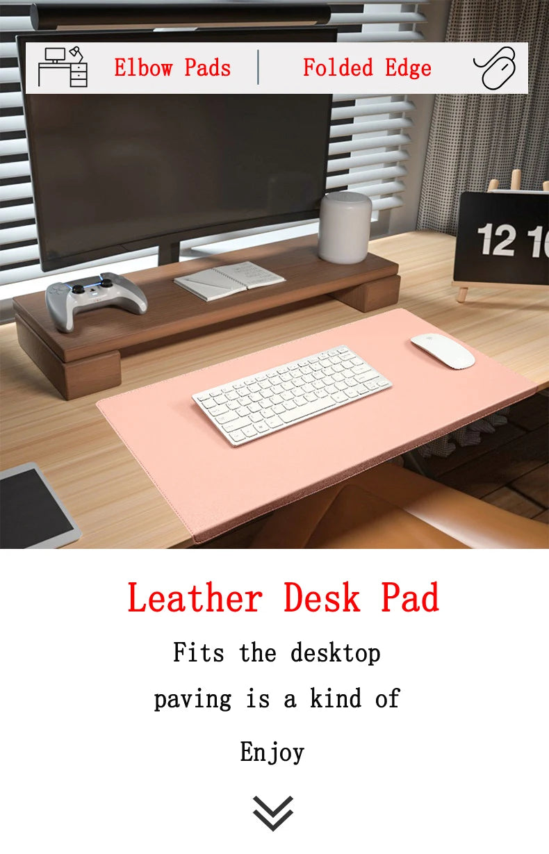 PU Folding Desk Mat with Elbow & Wrist Support – Large Mouse Pad for Office & Gaming