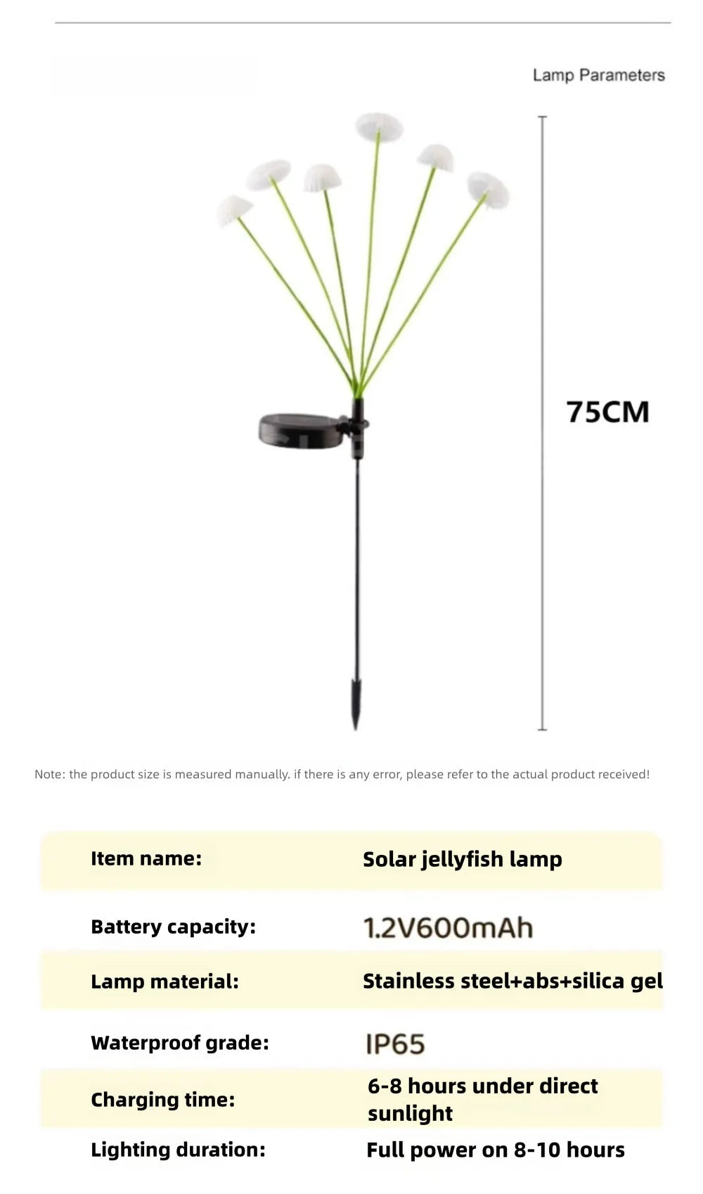 LED Solar Jellyfish Mushroom Fairy Light – RGB Waterproof Garden Lamp