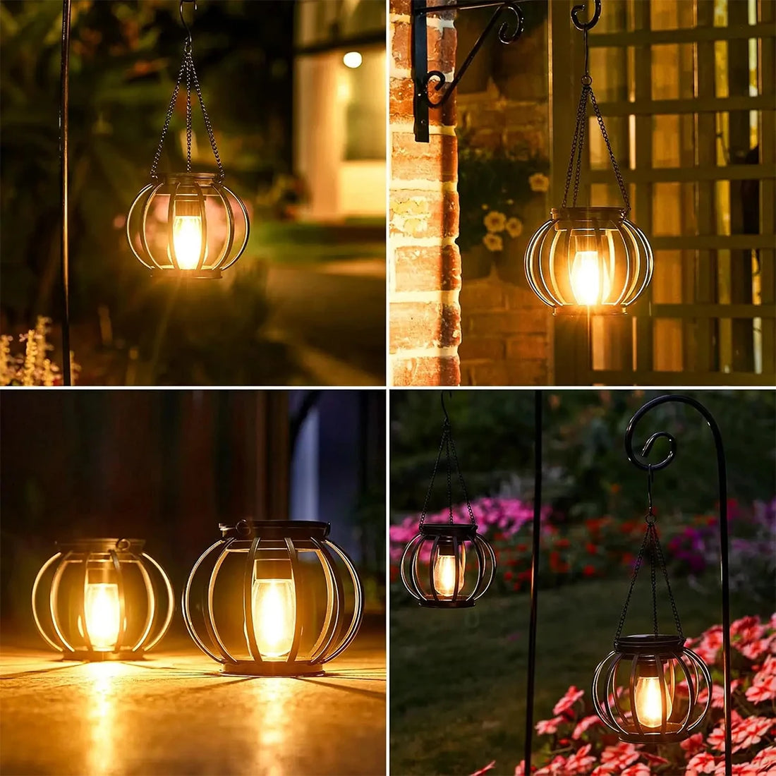 Solar LED Lantern with Daylight Sensor – Waterproof Outdoor Garden Light