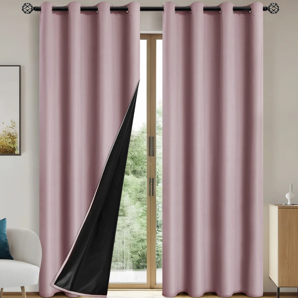 Solid Blackout Curtain with Grommets – Bedroom Privacy Drape (1pc)