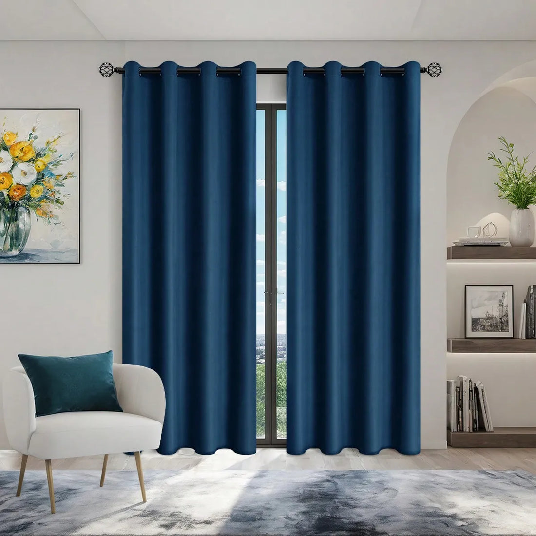 Solid Blackout Curtain with Grommets – Bedroom Privacy Drape (1pc)