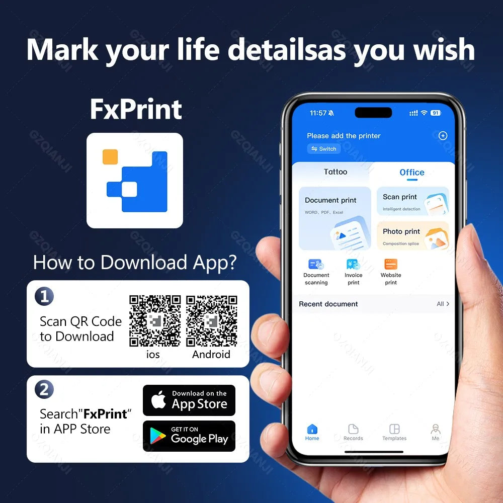 Portable A4 Thermal Bluetooth Printer – Photo & Document Printing Machine