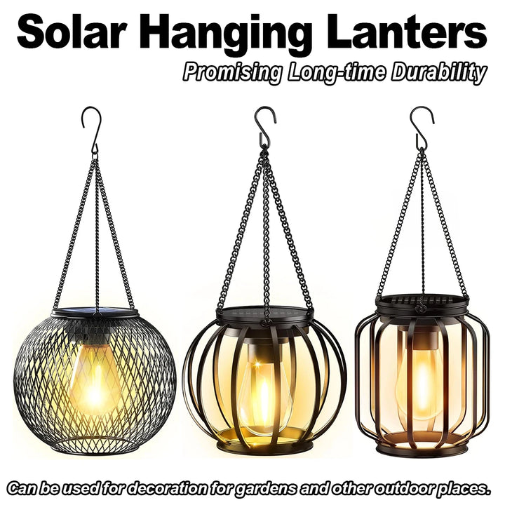 Solar LED Lantern with Daylight Sensor – Waterproof Outdoor Garden Light