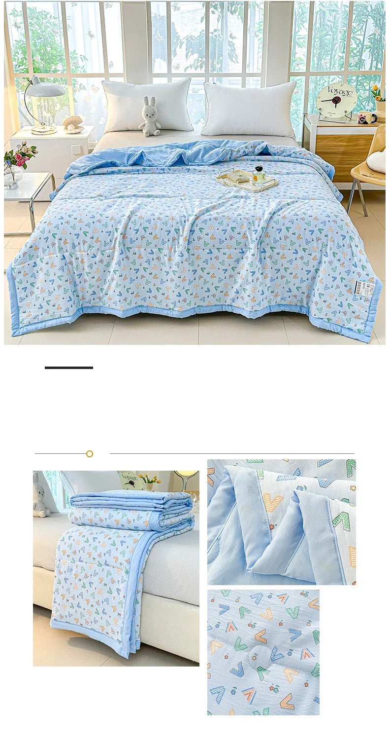 Printed Thin Summer Duvet – Soft Lightweight Bedspread (No Pillowcase)