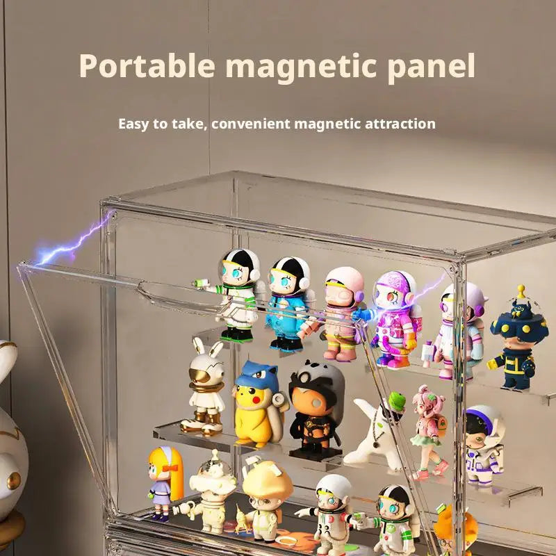 3-Layer Transparent Acrylic Display Rack – Ladder Organizer for Figures, Models, Jewelry & Collectibles