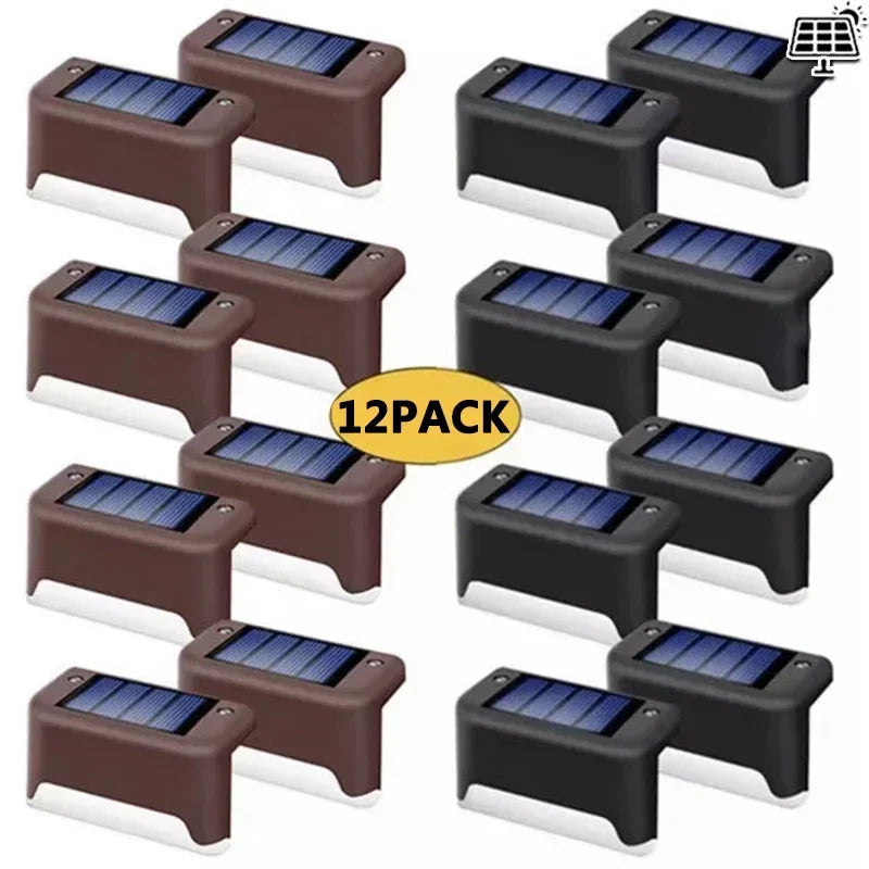 Waterproof Solar Deck Lights – LED Fence & Step Outdoor Lamps (4/8/12pcs)