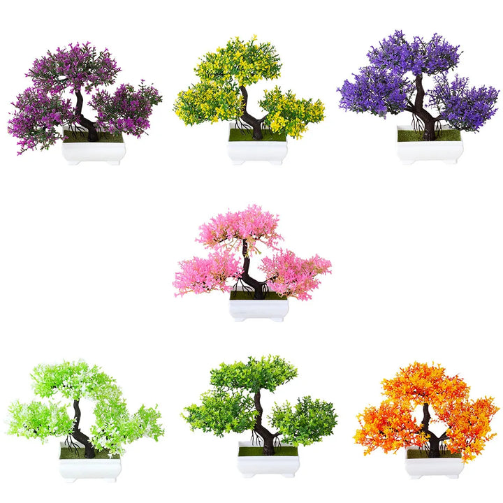 Artificial Potted Bonsai Tree – Small Fake Plant Home & Table Decor