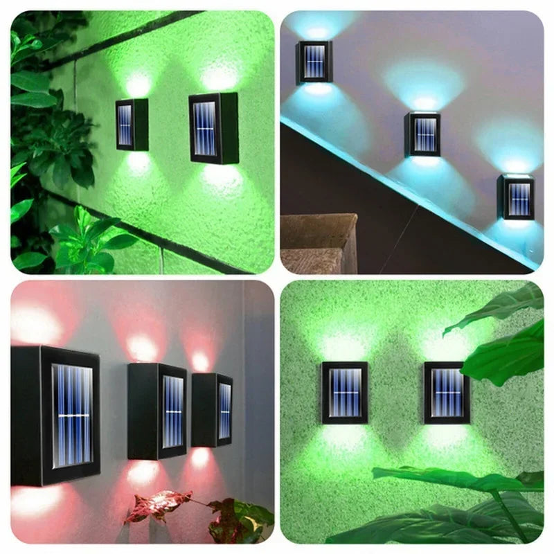 Solar Up & Down Wall Spot Lights – Outdoor Waterproof Decorative Garden Lamp