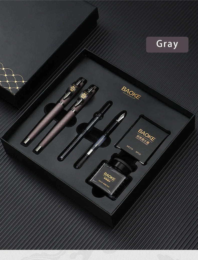 BAOKE T18/T19/T20 Fountain Pen Gift Set – Smooth Writing with Ink & Cartridges