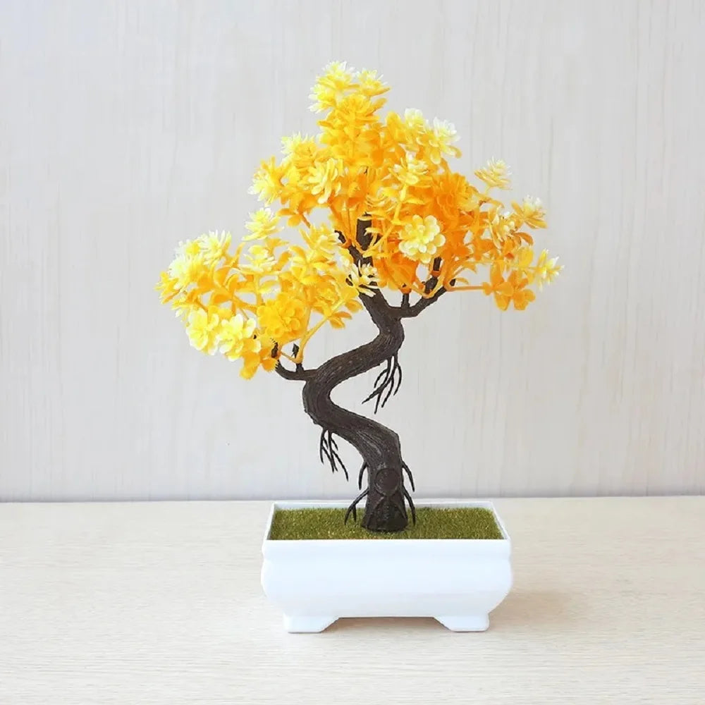 Artificial Potted Bonsai Tree – Small Fake Plant Home & Table Decor