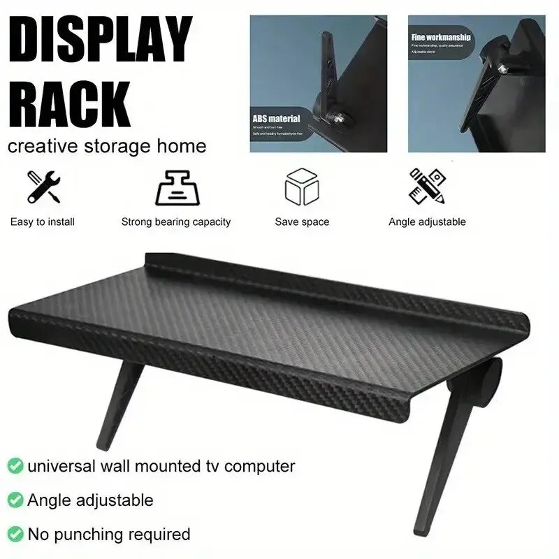 Screen Top Storage Rack – No-Drill Shelf for TV & Computer