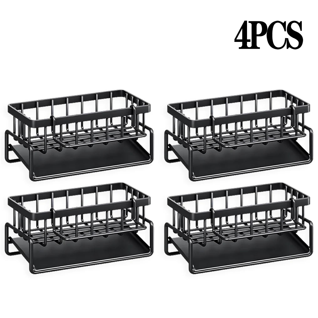 No-Punch Sink Rack – Kitchen Shelf & Drainage Storage Organizer