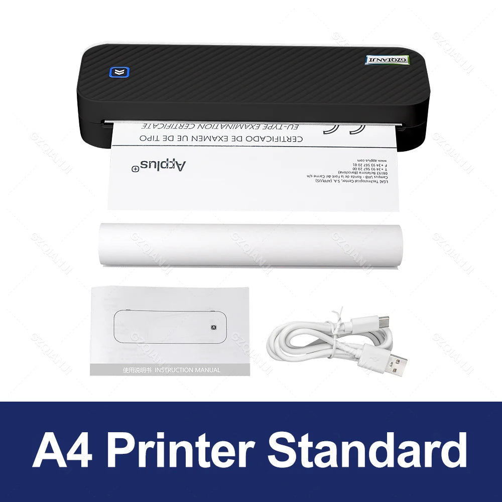 Portable A4 Thermal Bluetooth Printer – Photos & Document Printing Machine