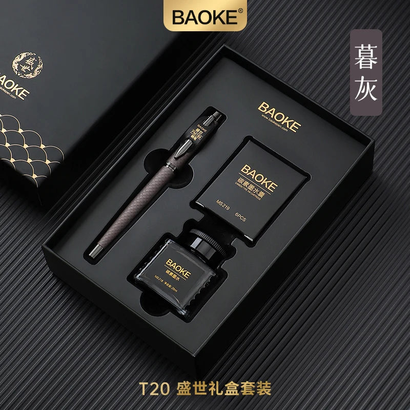 BAOKE T18/T19/T20 Fountain Pen Gift Set – Smooth Writing with Ink & Cartridges