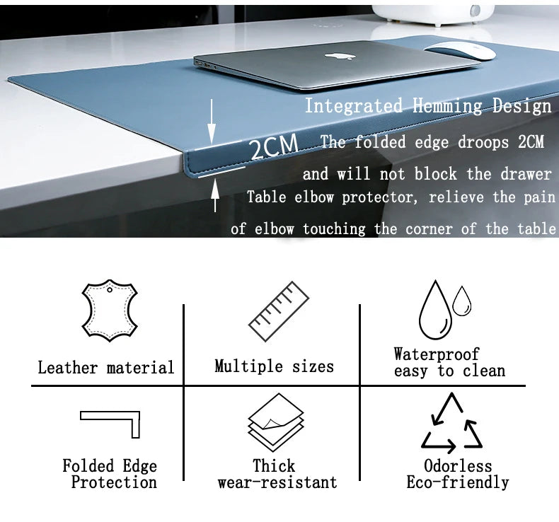 PU Folding Desk Mat with Elbow & Wrist Support – Large Mouse Pad for Office & Gaming