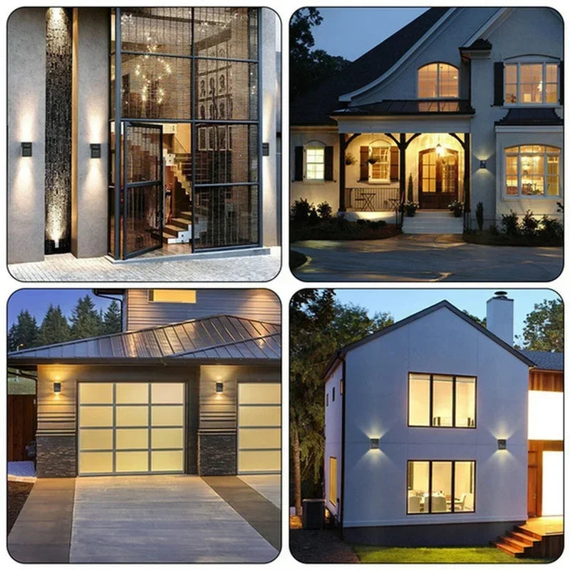 Solar Up & Down Wall Spot Lights – Outdoor Waterproof Decorative Garden Lamp