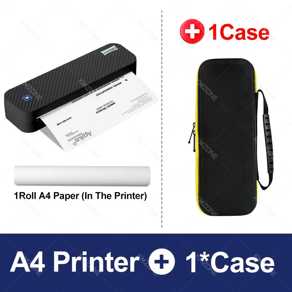 Portable A4 Thermal Bluetooth Printer – Photo & Document Printing Machine