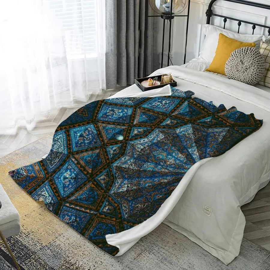 Exotic Pattern Microfiber Flannel Blanket – Soft & Cozy Throw