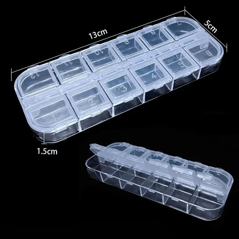 8-Style Clear Jewelry Organizer Box – Adjustable Compartment Storage