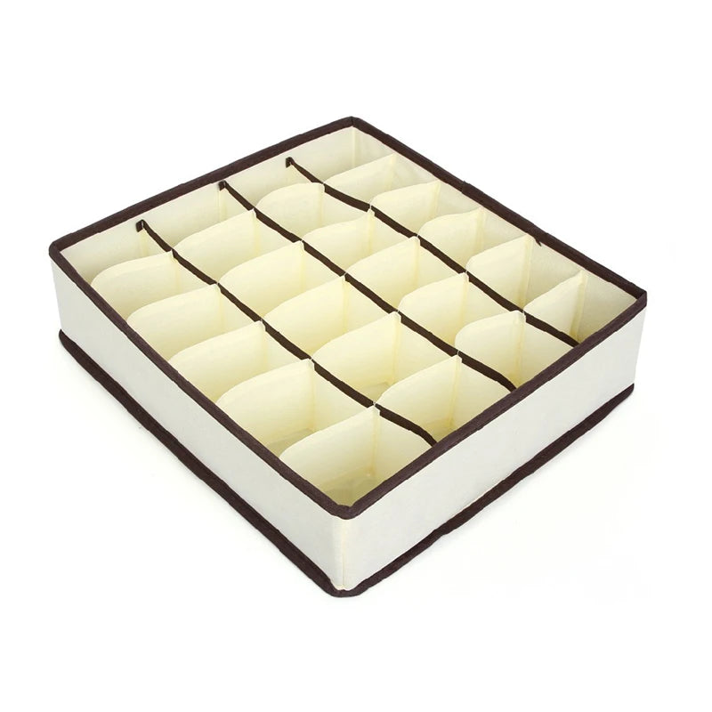 Foldable Underwear Drawer Organizer – Storage Box for Socks, Bras, Scarves & Ties