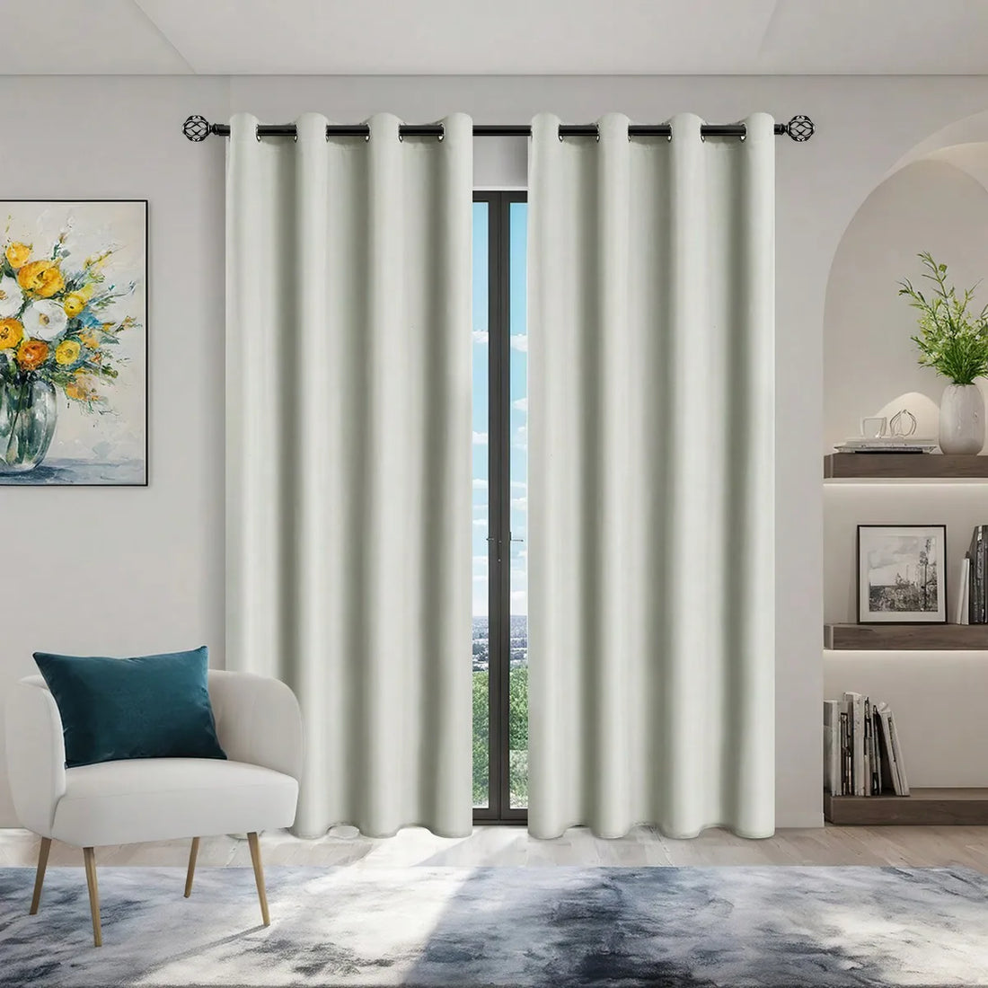 Solid Blackout Curtain with Grommets – Bedroom Privacy Drape (1pc)