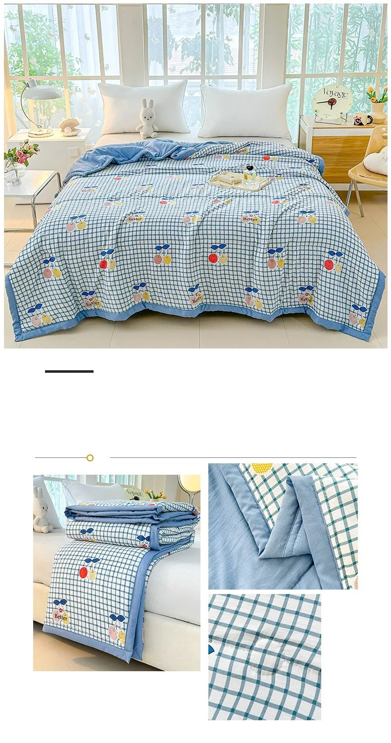 Printed Thin Summer Duvet – Soft Lightweight Bedspread (No Pillowcase)