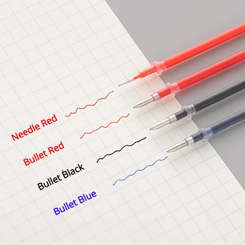 Gel Pen Set with Refills – Black & Blue 0.5mm Kawaii Korean Stationery