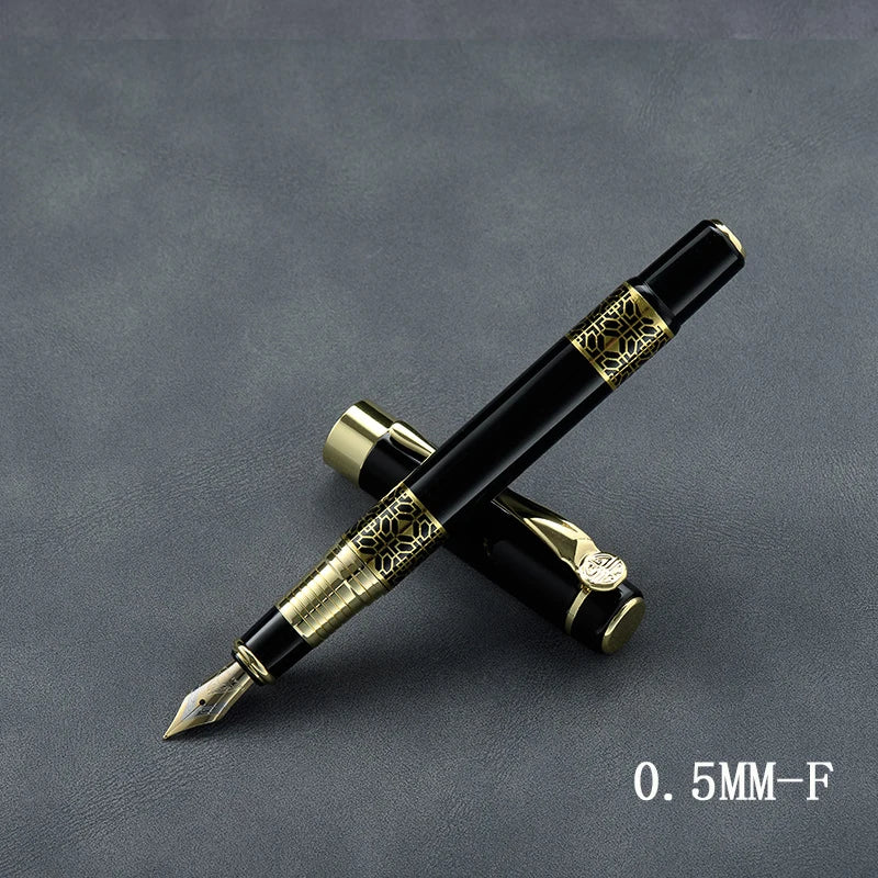 Retro Metal Fountain Pen with Replaceable Ink – Elegant Writing Gift (1–100pcs Set)