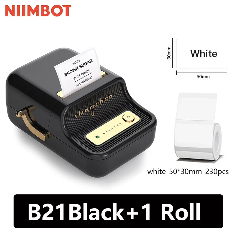 Niimbot B21 Mini Portable Thermal Label Printer – Wireless Sticker Maker