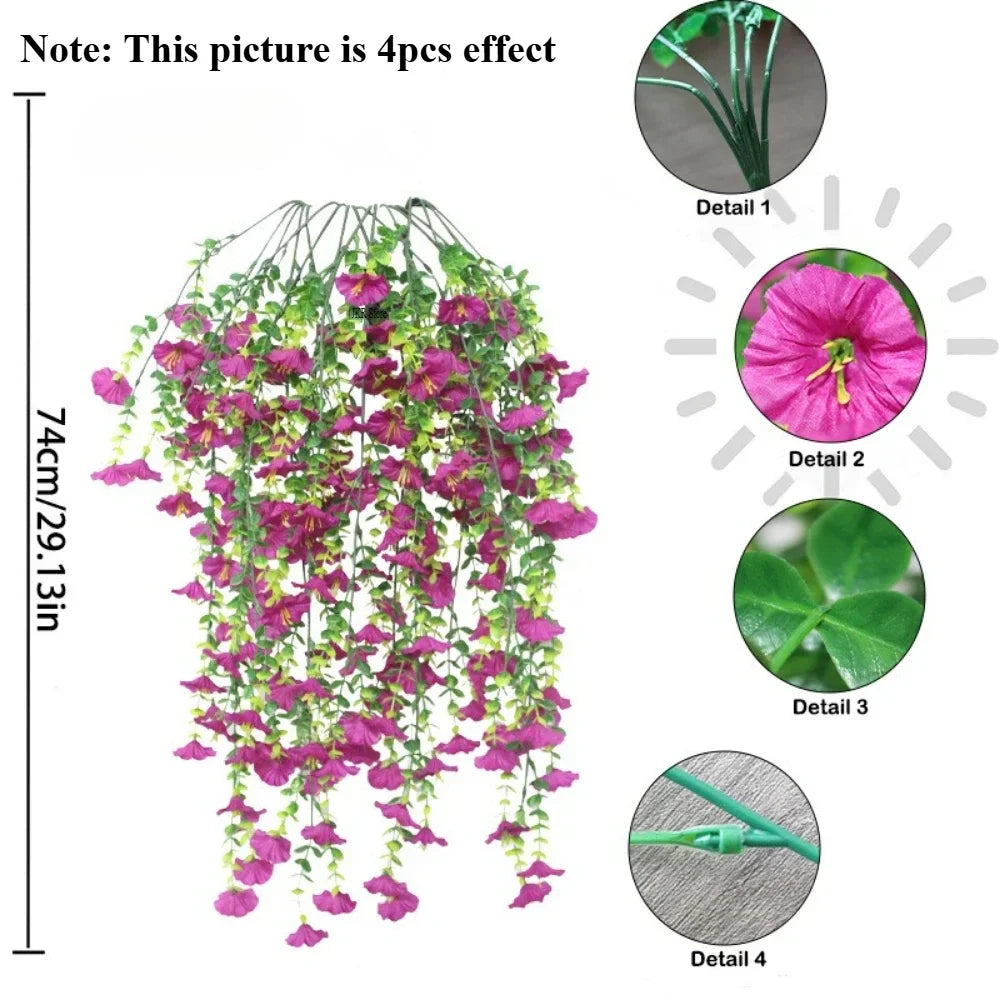 Artificial Hanging Flowers – UV-Resistant Realistic Floral Decor for Home & Wedding (2025)