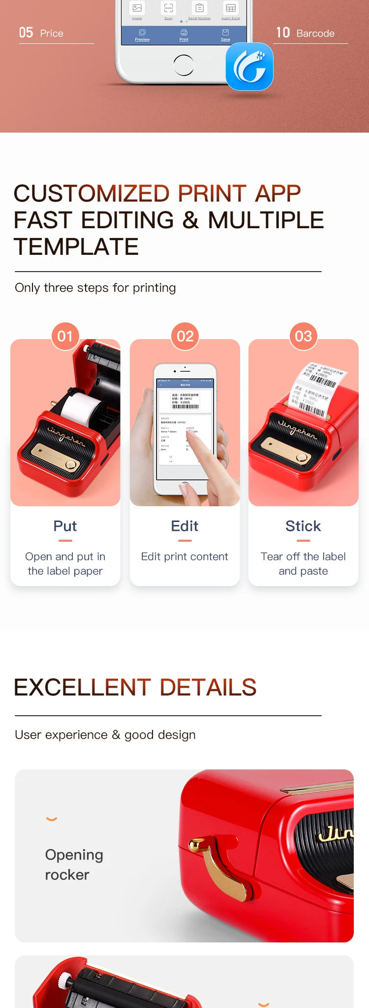 Niimbot B21 Mini Portable Thermal Label Printer – Wireless Sticker Maker