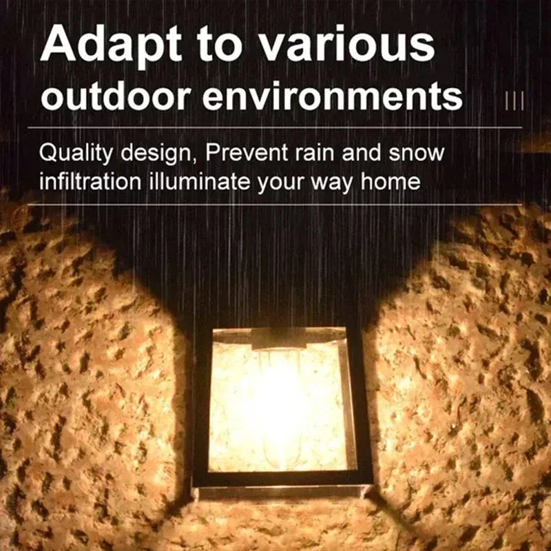 Solar Wall Light with Motion Sensor – Waterproof Outdoor LED Lamp, 3 Modes
