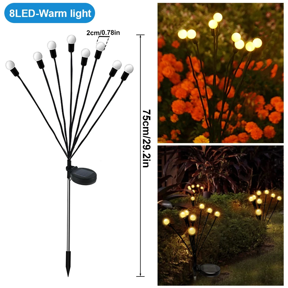 LED Solar Jellyfish Mushroom Fairy Light – RGB Waterproof Garden Lamp