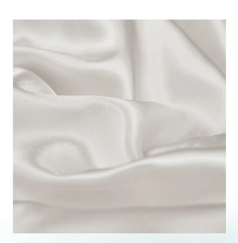 Satin Rayon Fitted Sheet – Solid Color Elastic Bed Cover