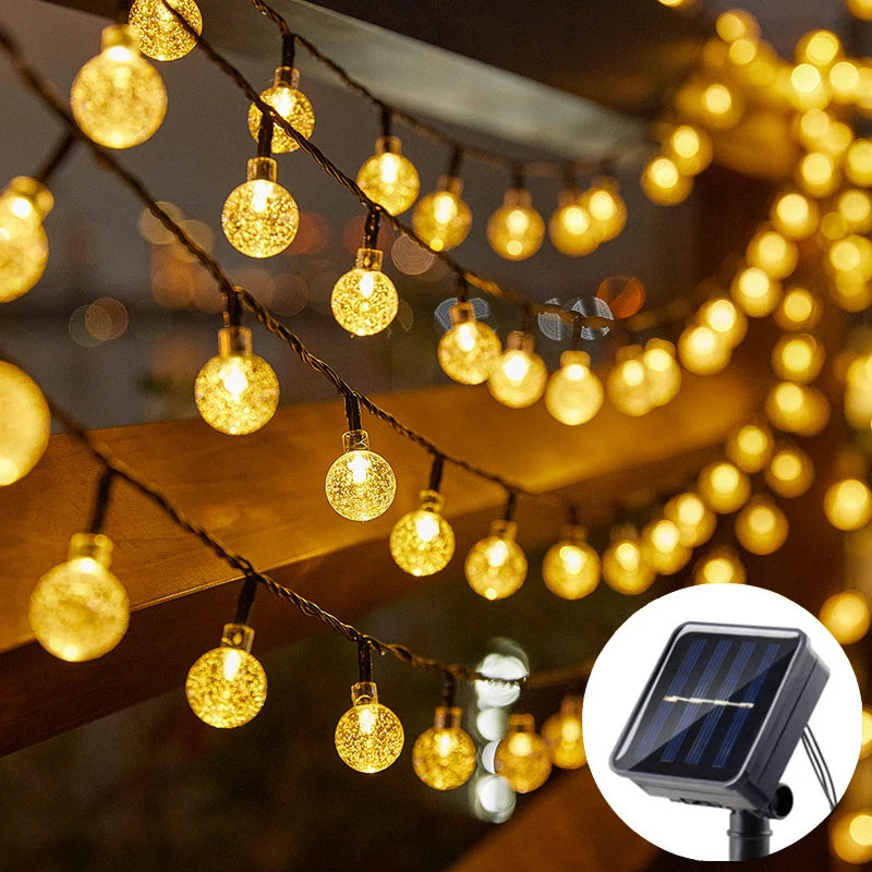 LED Solar Fairy String Lights – 5m 20LED Warm White, Waterproof Outdoor Garden & Wedding Decor