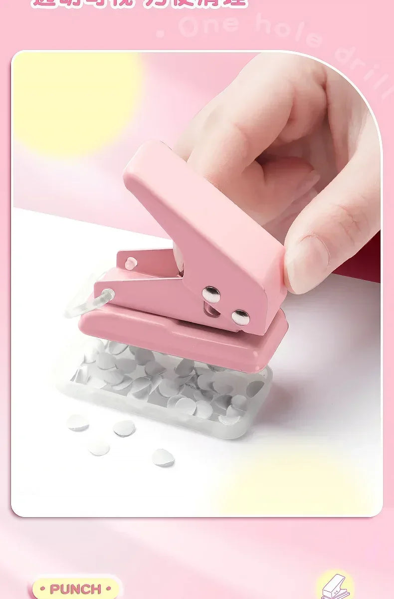 Mini Hole Punch – 1-Hole Cute Portable Paper Cutter
